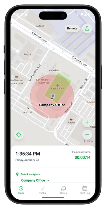 WorkClock time tracking app